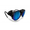 BERTONI Gafas Polarizadas Moto - Mod. Alps 02 Italy - Lentes Polarizadas Azul Espejo