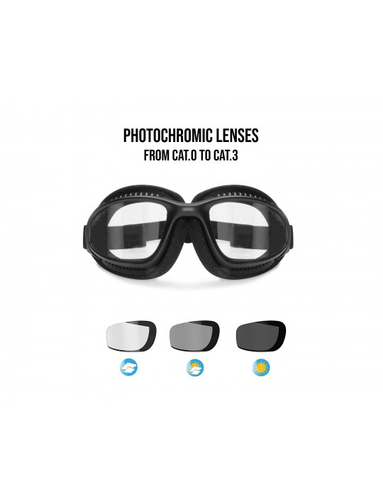 F113 Photochromic Motorcycle Goggles