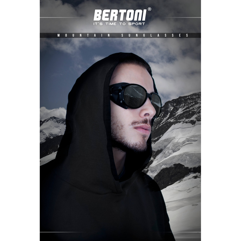 Gafas de Moto Fotocromáticas Amarillas Lentes Polarizadas Conducción Nocturna en Cuero – CORTINA PFTY by Bertoni Italia