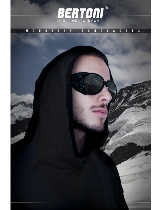 Gafas de Moto Fotocromáticas Amarillas Lentes Polarizadas Conducción Nocturna en Cuero – CORTINA PFTY by Bertoni Italia