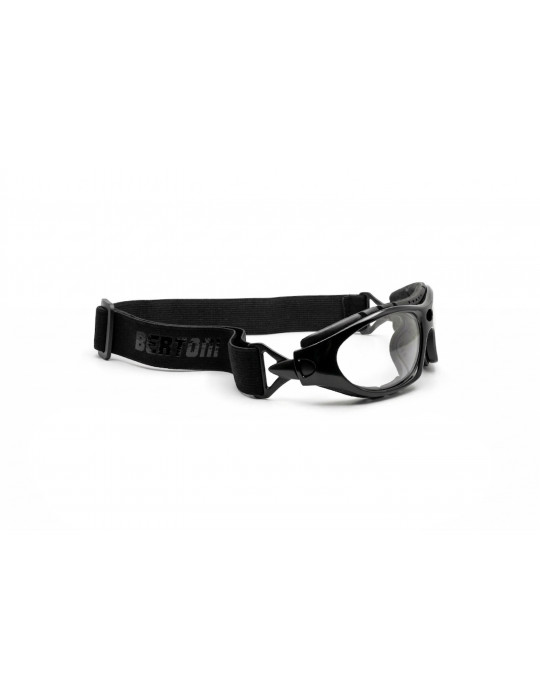Fotochromatische Motorradbrille mit Gummizug und optischem Clip F366N