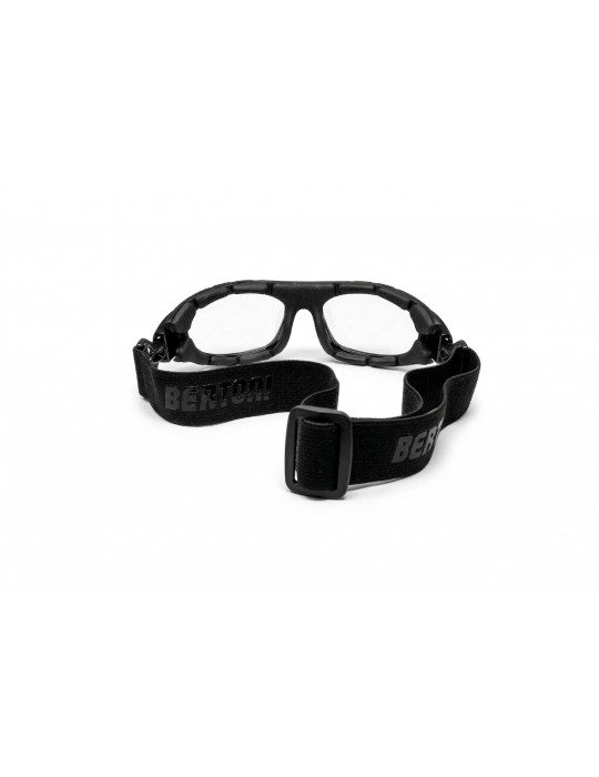 Fotochromatische Motorradbrille mit Gummizug und optischem Clip F366N