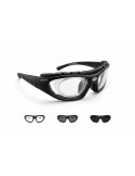 occhiali moto Fotocromatici con elastico e clip ottica F366N