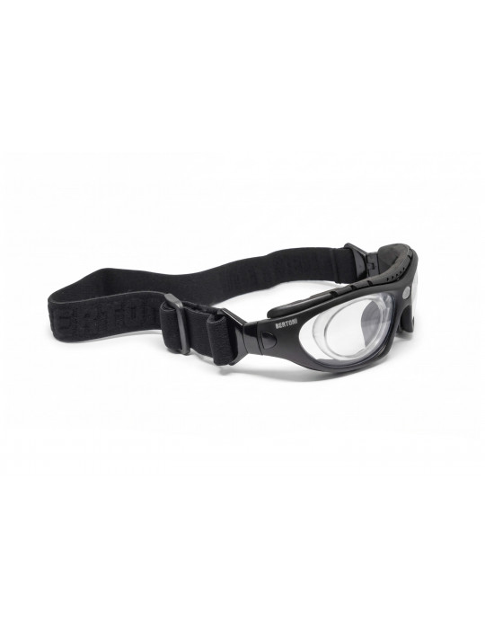 F366N photochromic motorcycle glasses with elastic band and optical clip
