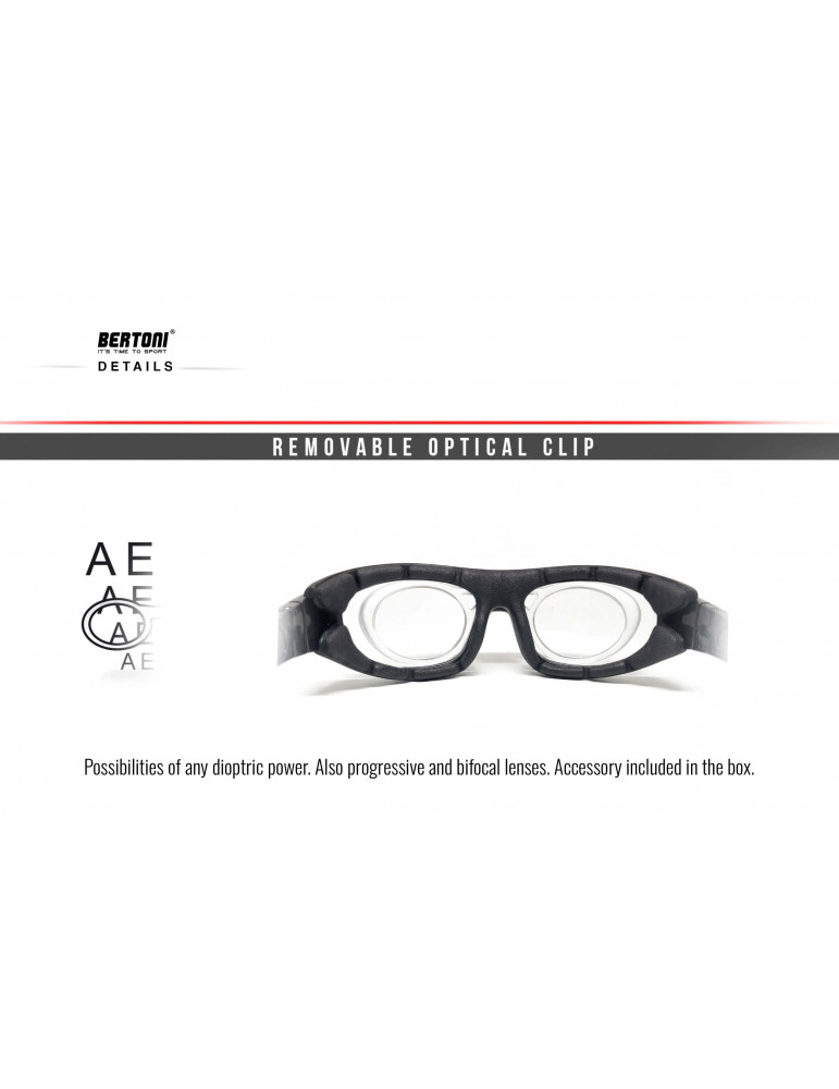 F366N photochromic motorcycle glasses with elastic band and optical clip