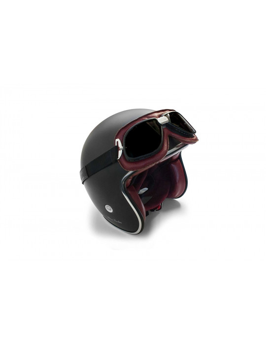 AF196RS Occhiali Aviatore Pelle Rossa - Lenti Fumo
