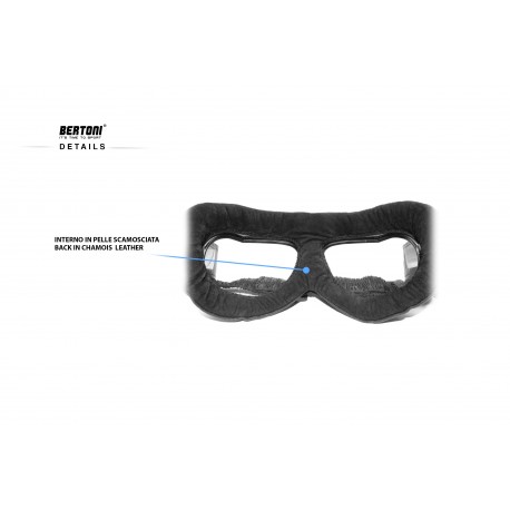 details Leder Motorradbrille AF193L 