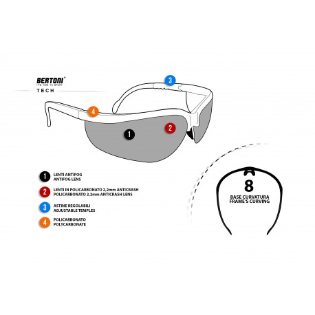 tech Motorcycle Antifog Sunglasses AF159A  