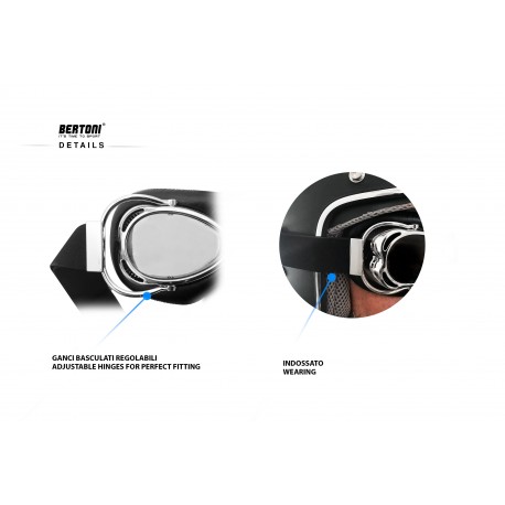 Motorcycle Vintage Goggles Chomed - details -AF77B