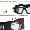 Photochromic motorcycle goggles F120A 