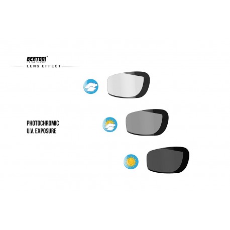 F113 Maschera Moto Fotocromatica - photochromic lens effect
